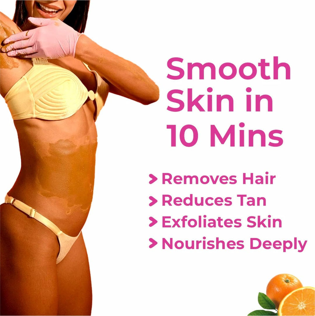 The 4-in-1 Orange Body Hair Removal Wax Powder Mask