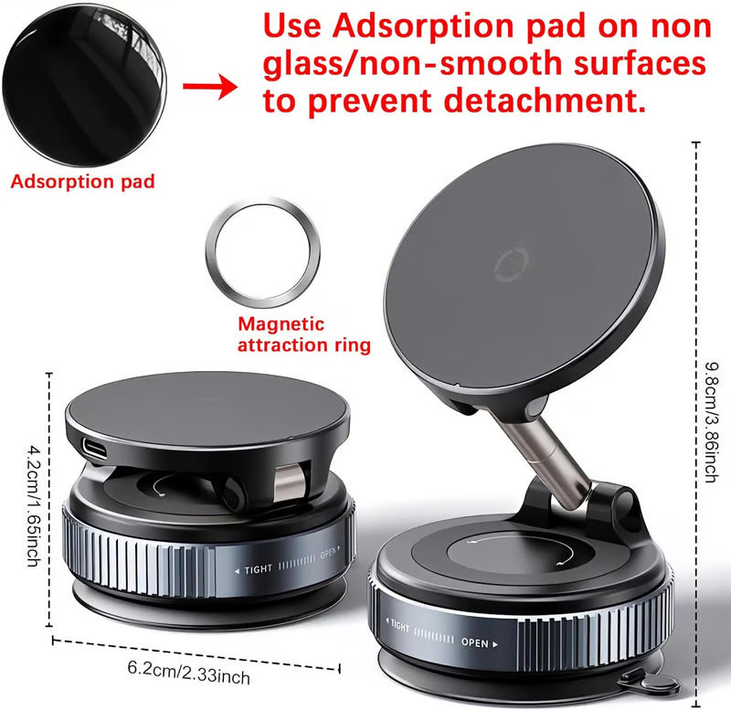 Retractable Car Phone Mount - 360° Magnetic Holder