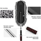 Multipurpose Microfiber Cleaning Duster With Extendable Telescopic Wall Hanging Handle Dry Duster