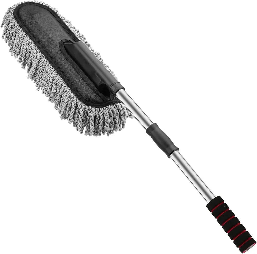 Multipurpose Microfiber Cleaning Duster With Extendable Telescopic Wall Hanging Handle Dry Duster