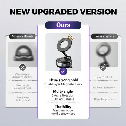 Retractable Car Phone Mount - 360° Magnetic Holder